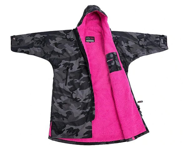 Dryrobe Advanced Long Sleeve Black Camo/Pink