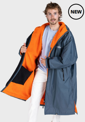 Dryrobe Advanced Long Sleeve Dark Grey / Orange